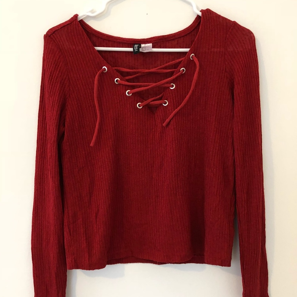 Long Sleeve Tie Up Shirt